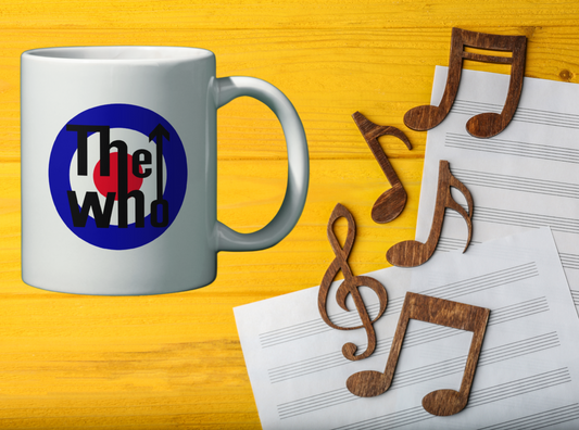 The Who White glossy mug