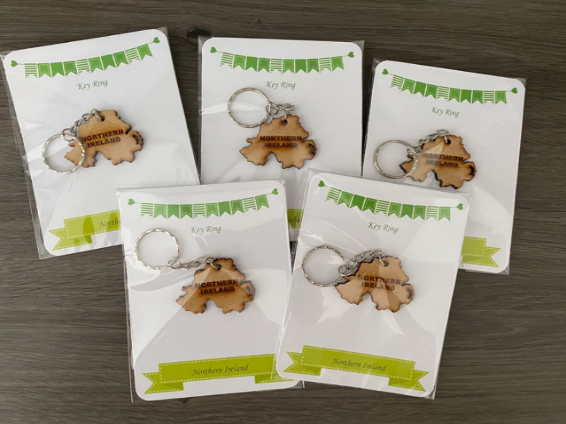 Northern Ireland Map Keyrings